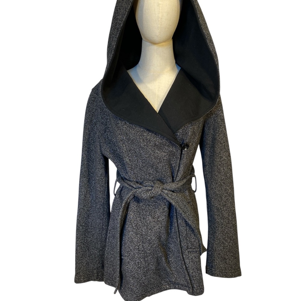 Sebby Charcoal Hoodie Coat